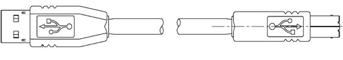 Zebra 105850-028 USB cable USB 2.0 1.8 m USB A USB B