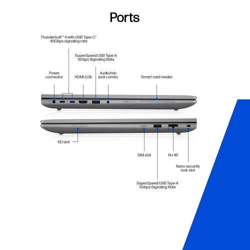 HP Zbook X G1i Data Science Intel Core Ultra 9 285H Mobile workstation 40.6 cm (16") WUXGA 64 GB DDR5-SDRAM 2 TB SSD NVIDIA RTX PRO 2000 Blackwell Wi-Fi 7 (802.11be) Windows 11 Pro AI Workstation, AI PC Silver