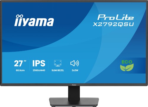 iiyama ProLite X2792QSU-B1 computer monitor 68.6 cm (27") 2560 x 1440 pixels Quad HD Black