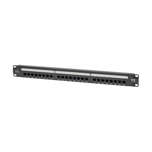 Tripp Lite N252-P24 Cat6 24-Port Patch Panel - PoE+ Compliant, 110/Krone, 568A/B, RJ45 Ethernet, 1U Rack-Mount, TAA