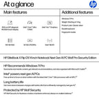 HP EliteBook X Flip G1i Next Gen AI PC Wolf Pro Security Edition Copilot+ PC Intel Core Ultra 7 258V Hybrid (2-in-1) 35.6 cm (14") Touchscreen WUXGA 32 GB LPDDR5x-SDRAM 512 GB SSD Wi-Fi 7 (802.11be) Windows 11 Pro Silver