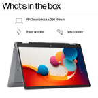 HP Chromebook x360 14b-cd0001na Intel® N N200 35.6 cm (14") Touchscreen Full HD 8 GB LPDDR5-SDRAM 128 GB eUFS Wi-Fi 6 (802.11ax) ChromeOS Silver