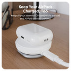 Targus HJ3310WHGL mobile device charger Headphones, Smartphone, Smartwatch White USB Wireless charging Fast charging Indoor