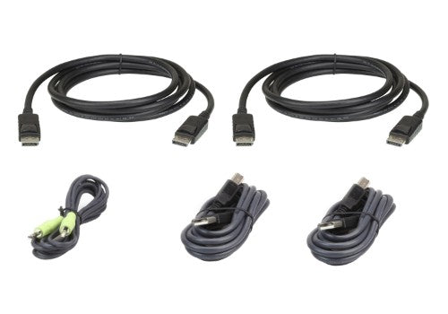 ATEN USB DisplayPort Dual Display Secure KVM; 1,8M USB DisplayPort Dual Display