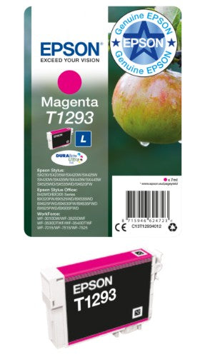 Epson C13T12934012/T1293 Ink cartridge magenta high-capacity, 330 pages ISO/IEC 19752 7ml for Epson Stylus BX 320/SX 235 W/SX 420/SX 525/WF 3500