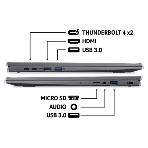 Acer Swift Go 16 SFG16-72-53TL Intel Core Ultra 5 125H Laptop 40.6 cm (16") 3.2K 16 GB LPDDR5-SDRAM 1 TB SSD Wi-Fi 6E (802.11ax) Windows 11 Home Grey