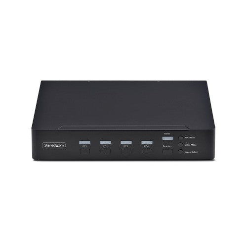 StarTech.com 4-Port DisplayPort KVM Switch with Mouse Roaming and Multi-View / Picture-in-Picture, 4K 60Hz, USB 3.0 (5Gbps) Hub, Hotkey Control, TAA Compliant