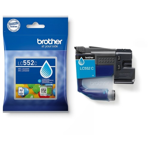Brother LC-552C Ink cartridge cyan, 550 pages for Brother MFC-J 3660