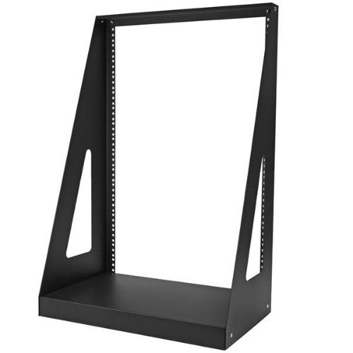 StarTech.com 2-Post 16U Heavy-Duty Desktop Server Rack, Small Open Frame 19in Computer Rack, Compact Network Rack for AV / Studio / Data / IT Equipment, TAA Compliant - Free Standing Two-Post Home/Office Rack