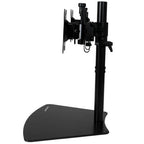 StarTech.com Dual-Monitor Stand - Horizontal - Black - For up to 24" (17.6lb/8kg) Displays