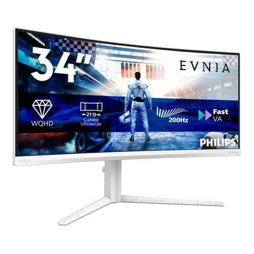 Philips 34IN 21:9 FAST VA 200HZ 3440X14 40 HAS 130MM HDMI X 2X 2.0 DP X computer monitor 86.4 cm (34") 3440 x 1440 pixels White