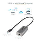 StarTech.com USB C to Mini DisplayPort Adapter - 4K 60Hz USB-C to mDP Adapter Dongle - USB Type-C to Mini DP Monitor - Video Converter - Works w/Thunderbolt 3-12" Long Attached Cable - Upgraded Version of CDP2MDP