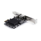 StarTech.com 2-Port 5G Gigabit PCIe Network Adapter Card, 5G/2.5G/1G/100M/10M PCI Express LAN Card, Realtek RTL8126, Windows and Linux, TAA Compliant