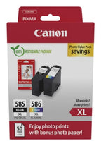 Canon 6204C005/PG-585XL/CL-586XL Ink cartridge multi pack high-capacity black + color XL + Photopaper GP-501, 2x300 pages ISO/IEC 19752 Pack=2 for Canon Pixma TS 7650