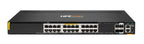 HPE Aruba Networking CX 6300M 24p Smart Rate 1G/2.5G/5G/10G Class6 PoE 2p 50G 2p 25G Switch