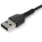 StarTech.com 3ft (1m) USB-A to USB-C Fast Charging Cable, Rugged, Charge & Sync, 3A, USB 2.0, Black TPE Jacket and Aramid Fiber - USB Charging Cord