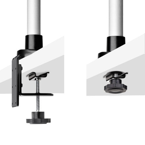 StarTech.com Desk Mount Monitor Arm For 27in 16:9 or 30in 21:9 Ultrawide Screens, VESA 75x75/100x100, Tool-Less Mechanical Spring Arm, C-Clamp/Grommet, TAA