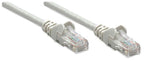 Intellinet Network Patch Cable, Cat5e, 1m, Grey, CCA, U/UTP, PVC, RJ45, Gold Plated Contacts, Snagless, Booted, Lifetime Warranty