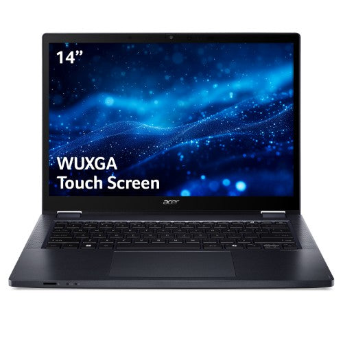 Acer TravelMate TMP414RN-54-TCO-51JJ Copilot+ PC Intel Core Ultra 5 125U Hybrid (2-in-1) 35.6 cm (14") Touchscreen WUXGA 16 GB DDR5-SDRAM 512 GB SSD Wi-Fi 6E (802.11ax) Windows 11 Pro Blue