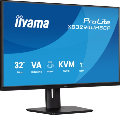 iiyama ProLite 32” 4K VA panel with USB-C connection (95W), KVM Switch and PiP/PbP
