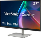 Viewsonic VP Series 27" 120Hz 2K QHD Pantone Validated 100% sRGB & Factory Calibrated Monitor with 90W USB-C