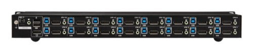 Tripp Lite B024-DPU16 16-Port DisplayPort/USB KVM Switch with Audio/Video and USB Peripheral Sharing, 4K 60 Hz, 1U Rack-Mount
