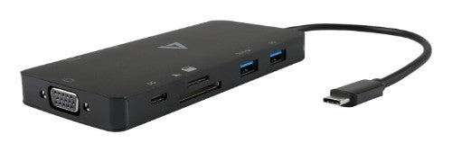 V7 UCMINIDOCK-ALTHV laptop dock/port replicator Docking USB 3.2 Gen 1 (3.1 Gen 1) Type-C Black