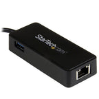 StarTech.com USB-C to Gigabit Network Adapter with Extra USB 3.0 Port - Black