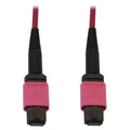 Tripp Lite N845B-10M-12-MG 100G Multimode 50/125 OM4 Fiber Optic Cable (12F MTP/MPO-PC F/F), LSZH, Magenta, 10 m (32.8 ft.)