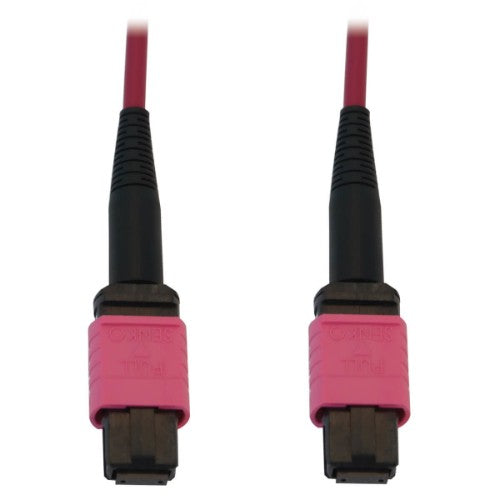 Tripp Lite N845B-10M-12-MG 100G Multimode 50/125 OM4 Fiber Optic Cable (12F MTP/MPO-PC F/F), LSZH, Magenta, 10 m (32.8 ft.)