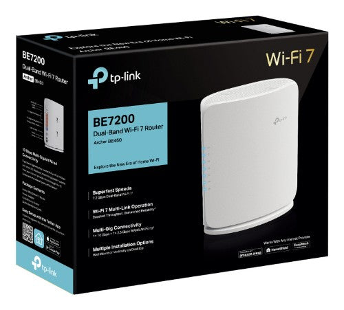 TP-Link Archer BE450 wireless router Multi-Gigabit Ethernet Dual-band (2.4 GHz / 5 GHz) White