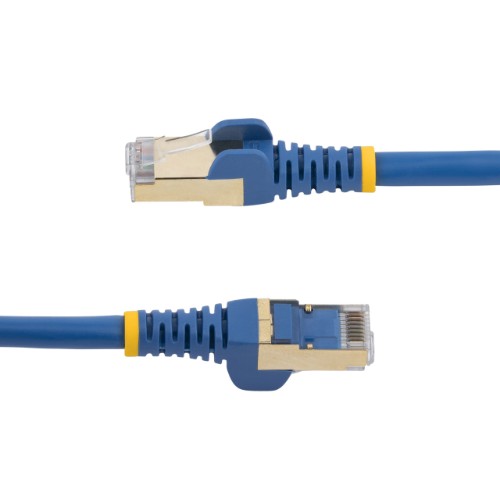 StarTech.com 10m CAT6a Ethernet Cable - 10 Gigabit Shielded Snagless RJ45 100W PoE Patch Cord - 10GbE STP Network Cable w/Strain Relief - Blue Individually Tested/Wiring is UL Certified/TIA