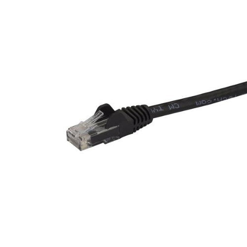 StarTech.com 10m CAT6 Ethernet Cable - Black CAT 6 Gigabit Ethernet Wire -250MHz 100W PoE RJ45 UTP Network/Patch Cord Snagless w/Strain Relief Individually Tested