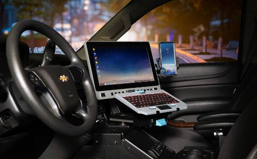 Gamber-Johnson 7160-1683-01 mobile device keyboard QWERTY UK English USB Black, Grey