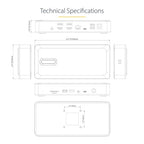 StarTech.com Universal USB4 & Thunderbolt 4 Docking Station, Quad Display on Windows, Dual Display on MacBook, HDMI DP Dock with 100W Laptop Charging