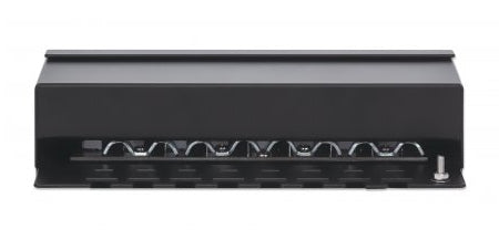 Intellinet Patch Panel, Cat6a, FTP, 8-Port, Desktop, Shielded, 90° Top-Entry Punch Down Blocks, Black