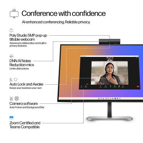 HP Series 5 Pro 23.8 inch FHD USB-C Conferencing Monitor - 524pm