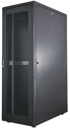 Intellinet 19" Server Cabinet - Free Standing, 42U, 600x1000mm (width x depth), Black, Flatpack, Max 1500kg, Multi-Point Door Lock, One Lock Per Side Panel, Usable Depth 123 to 773mm, IP20 rated, Rack, Steel