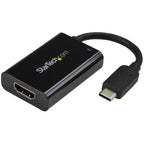 StarTech.com USB C to HDMI 2.0 Adapter with Power Delivery - 4K 60Hz USB Type-C to HDMI Display Video Converter - 60W PD Pass-Through Charging Port - Thunderbolt 3 Compatible - Black