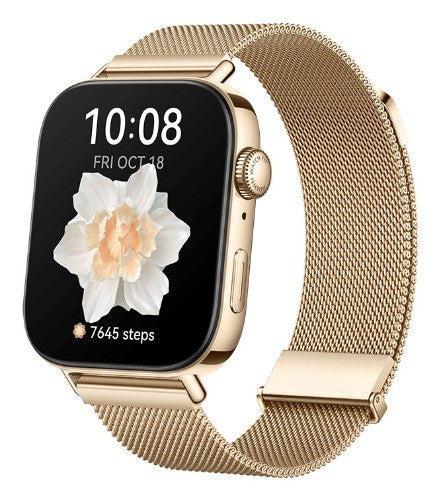 Huawei WATCH FIT 3 4.62 cm (1.82") AMOLED 43.2 mm Digital 408 x 480 pixels Touchscreen Gold Wi-Fi GPS (satellite)