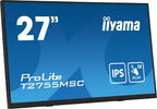 iiyama ProLite 27” Optical Bonded PCAP 10pt touchscreen monitor with IPS panel technology, edge-to-edge glass design, anti-fingerprint coating and a flexible stand