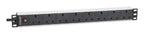Intellinet 19" 1U PDU 7-way UK, Overload Protection, Rackmount, Power Distribution Unit, UK 3-pin outlets, 3m power cord, output