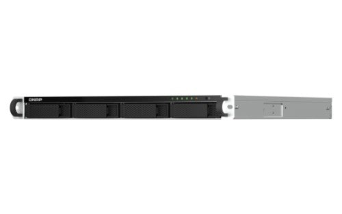 QNAP TS-464U-RP NAS Rack (1U) Intel® Celeron® N5095 8 GB DDR4 0 TB QNAP Turbo System Aluminium, Black