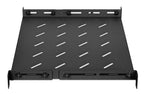 Intellinet 19" Fixed Shelf (adjustable), 1U, 350mm shelf depth, 350 to 550mm adjustable rail depth, Max 20kg, Black, Lifetime warranty