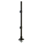 Lindy 700mm Pole with Desk Clamp and Cable Grommet, Black