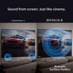 Sony BRAVIA 8 Series 65" OLED 4K HDR Display with Google TV, including 3 years PrimeSupport