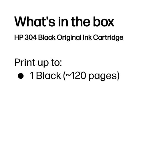 HP N9K06AE/304 Printhead cartridge black, 120 pages/5% 4ml for HP DeskJet 2620/3720