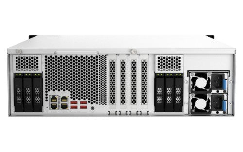 QNAP TS-H2287XU-RP NAS Rack (3U) Intel Xeon E E-2378 64 GB DDR4 0 TB QuTS hero Black, White
