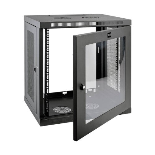 Tripp Lite SRW12UG SmartRack 12U Low-Profile Switch-Depth Wall-Mount Small Rack Enclosure, Clear Acrylic Window