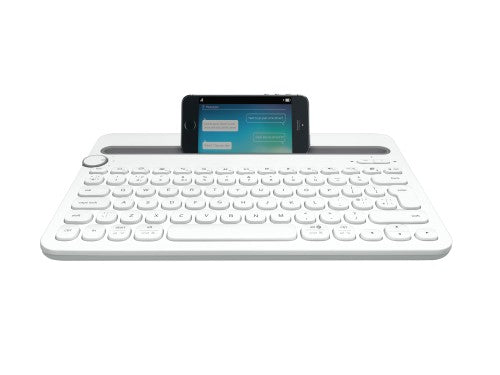 Logitech K480 Grey, White Bluetooth AZERTY French